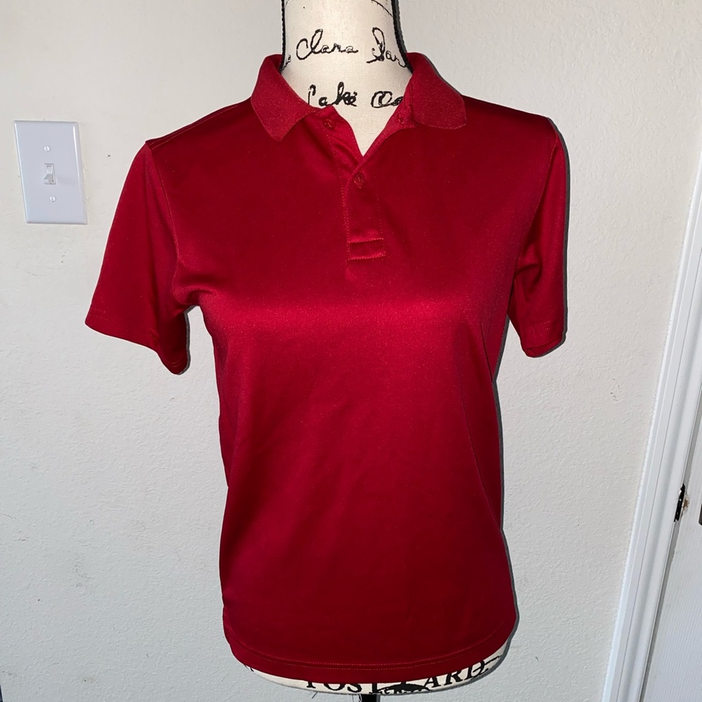 Red collard shirt
